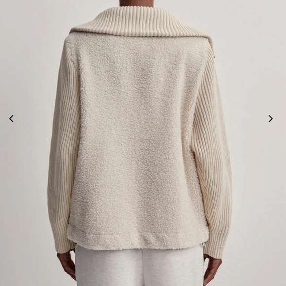 Varley Beige Sherpa Zip-Up Jacket - Picture 7 of 9